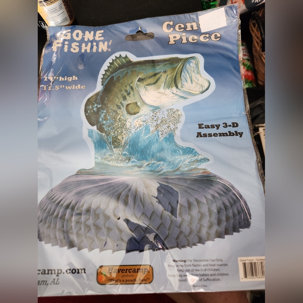 Gone Fishin' 3D Tabletop Centerpiece
